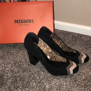 MISSONI SUEDE LEATHER PUMPS